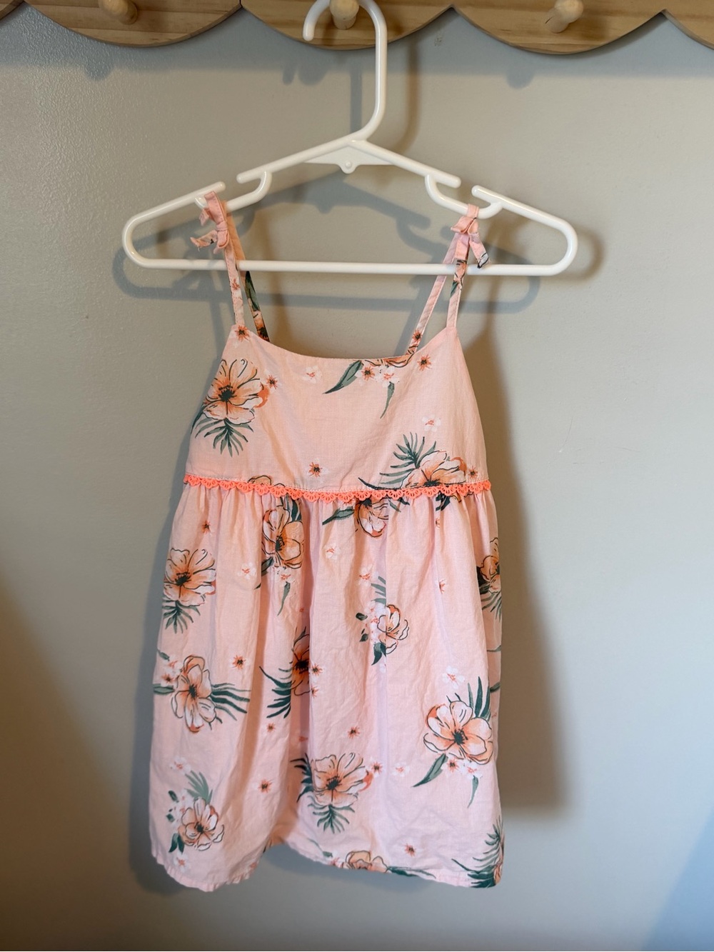 Baby B’gosh Girls 24M Pink Floral Sleeveless Sundress Square Neck